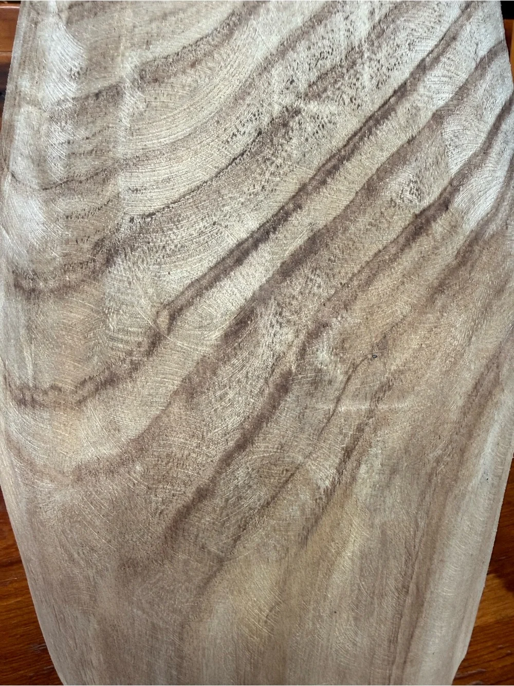 🌳 NWT Large Handmade Natural Paulowania Wood Grain Decorative Vase